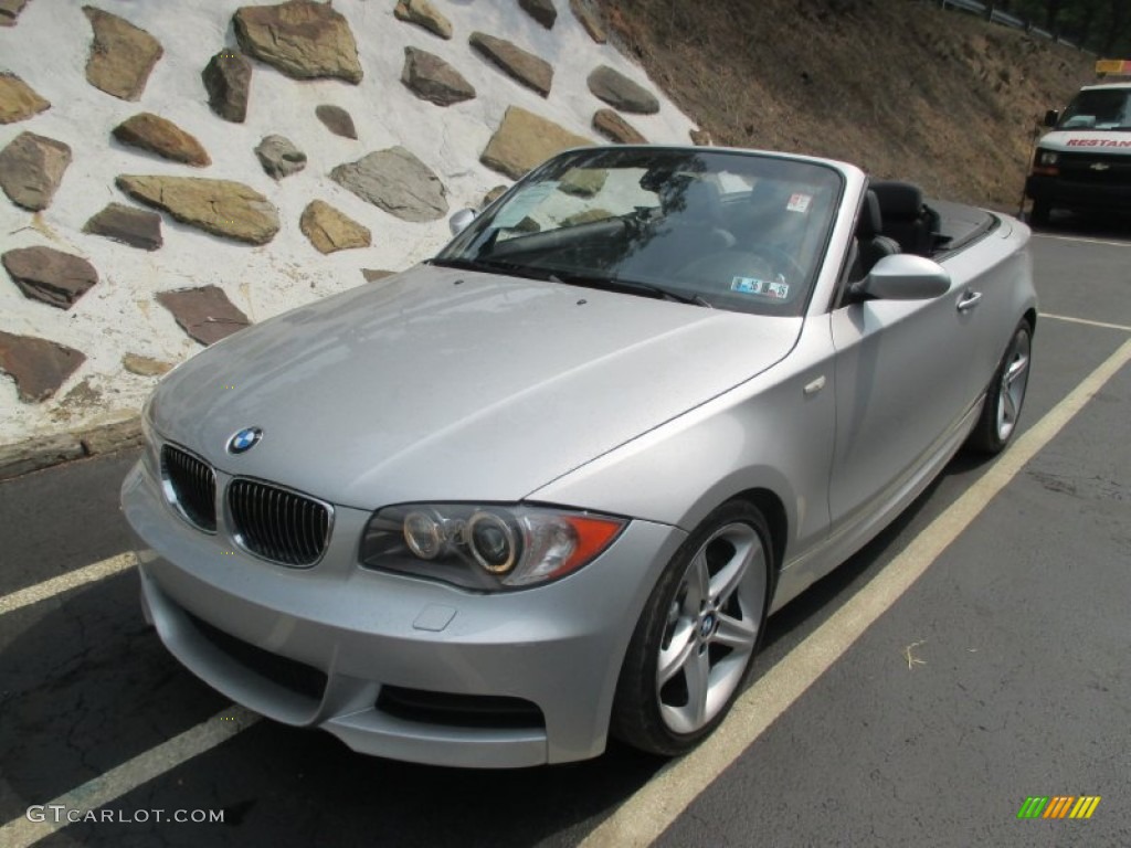 2008 1 Series 135i Convertible - Titanium Silver Metallic / Black photo #9