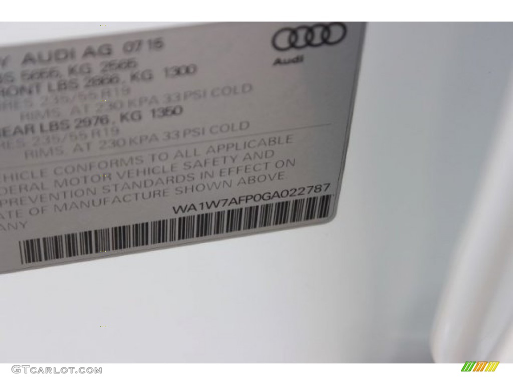 2016 Q5 3.0 TFSI Prestige quattro - Ibis White / Pistachio Beige photo #42