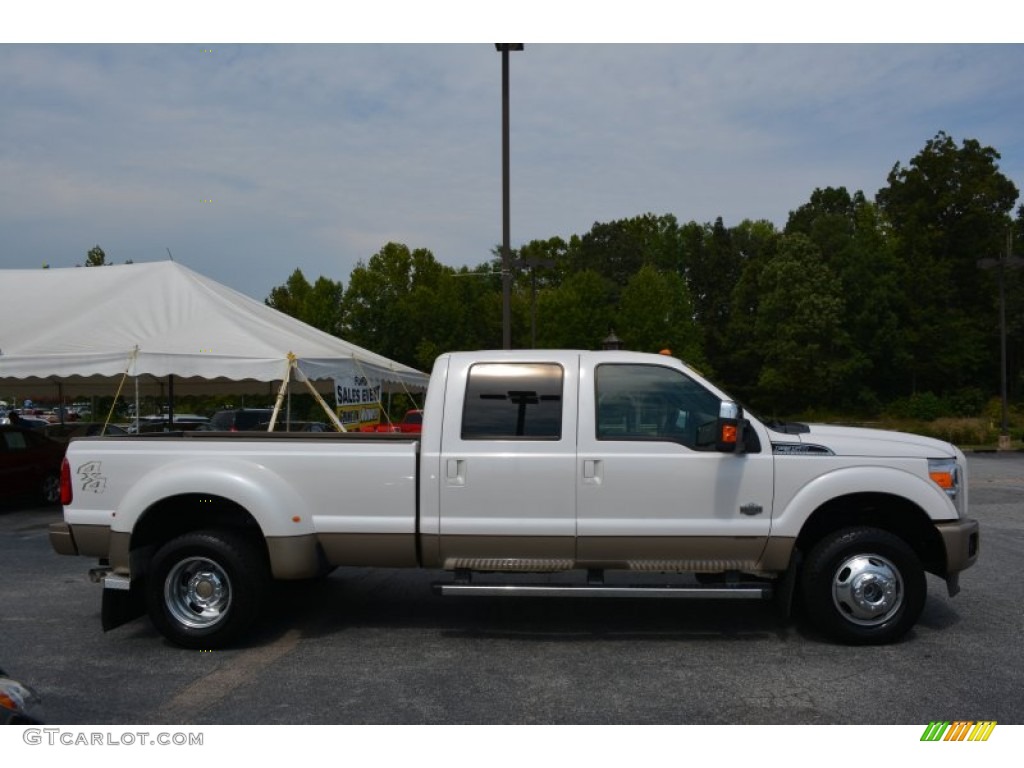 2012 F350 Super Duty King Ranch Crew Cab 4x4 Dually - Oxford White / Chaparral Leather photo #2