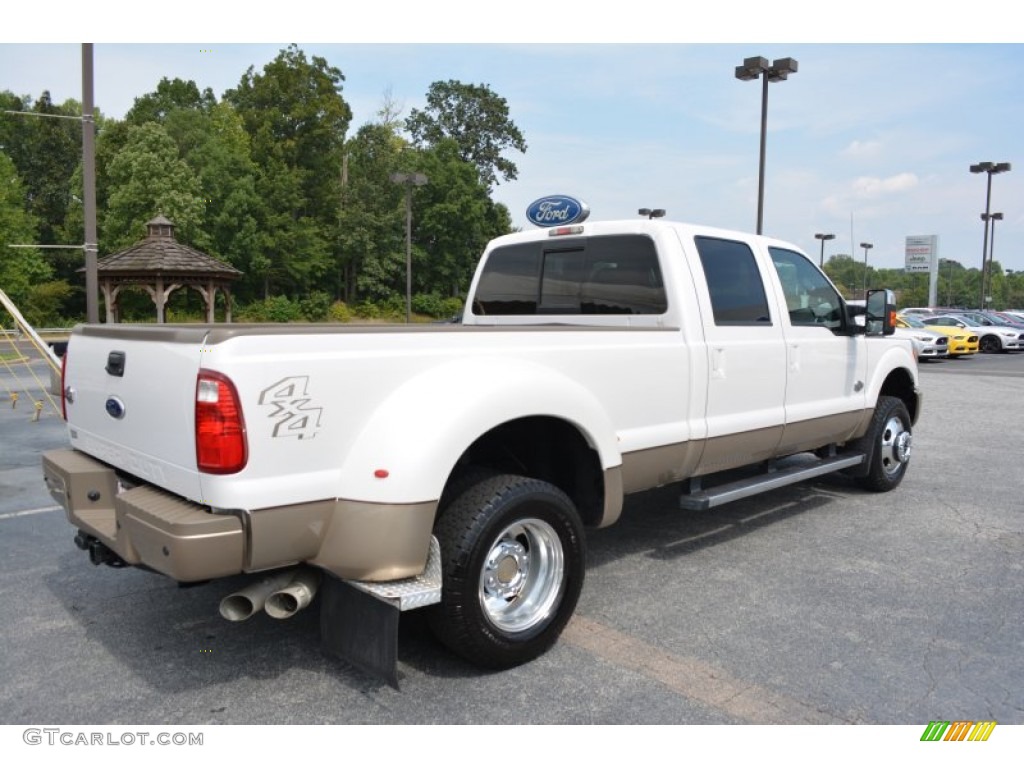 2012 F350 Super Duty King Ranch Crew Cab 4x4 Dually - Oxford White / Chaparral Leather photo #3