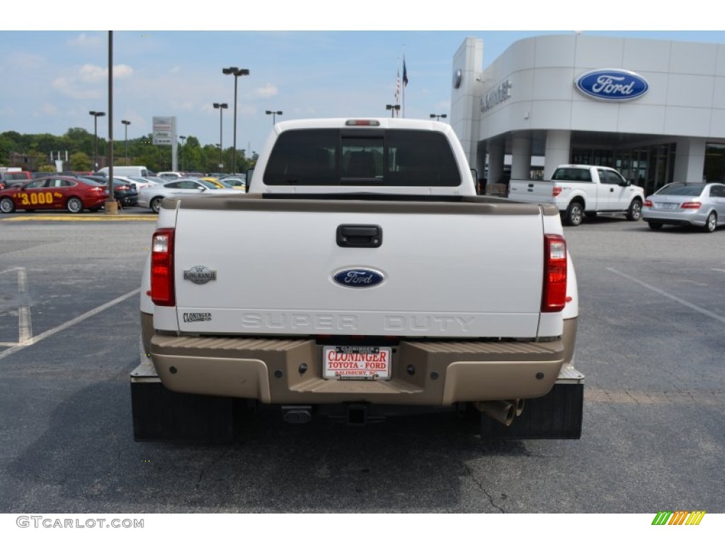 2012 F350 Super Duty King Ranch Crew Cab 4x4 Dually - Oxford White / Chaparral Leather photo #4
