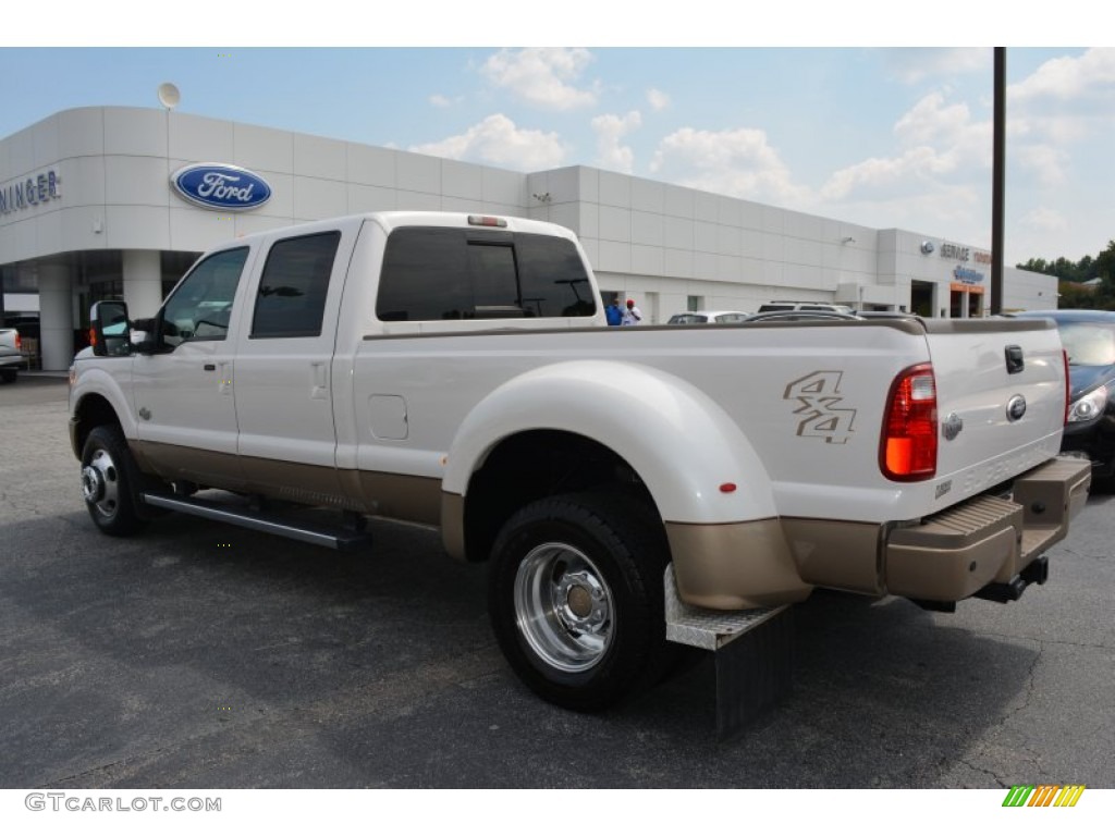 2012 F350 Super Duty King Ranch Crew Cab 4x4 Dually - Oxford White / Chaparral Leather photo #5