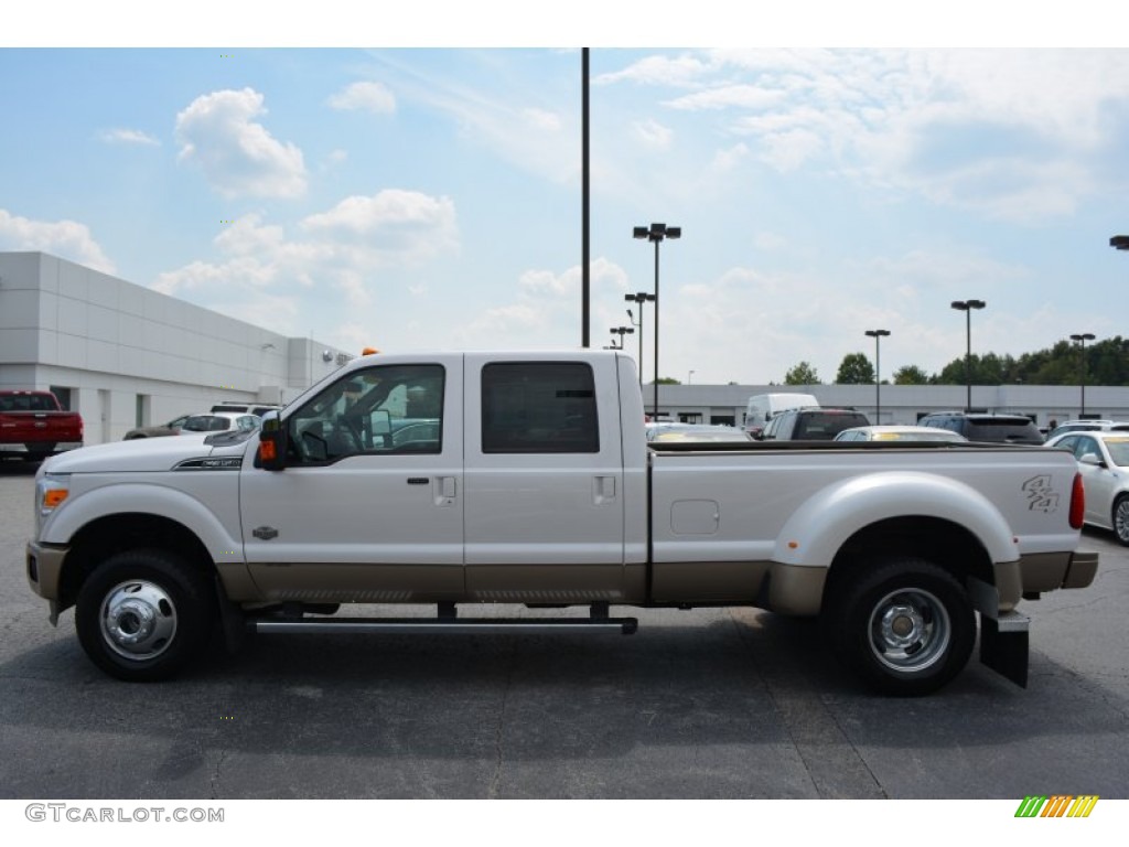 2012 F350 Super Duty King Ranch Crew Cab 4x4 Dually - Oxford White / Chaparral Leather photo #6