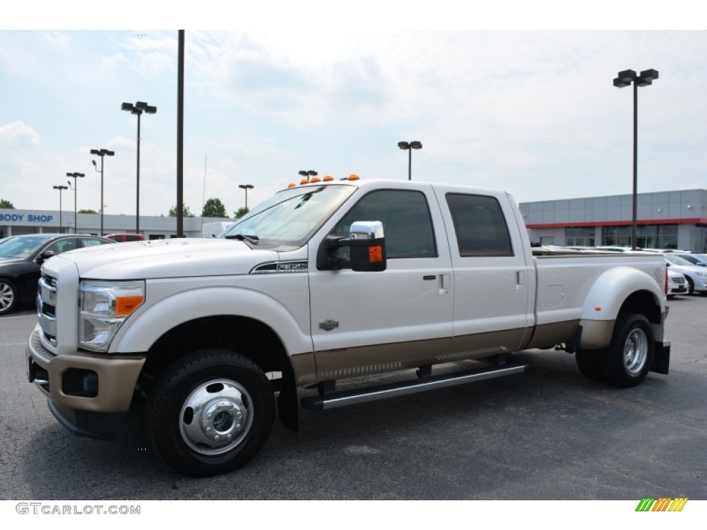 2012 F350 Super Duty King Ranch Crew Cab 4x4 Dually - Oxford White / Chaparral Leather photo #7
