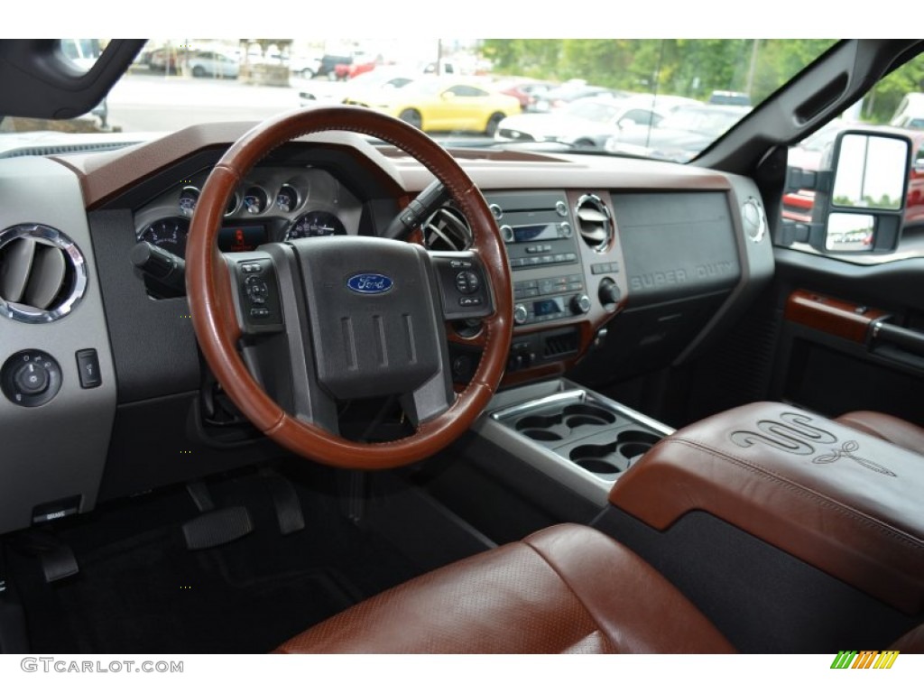 2012 F350 Super Duty King Ranch Crew Cab 4x4 Dually - Oxford White / Chaparral Leather photo #13