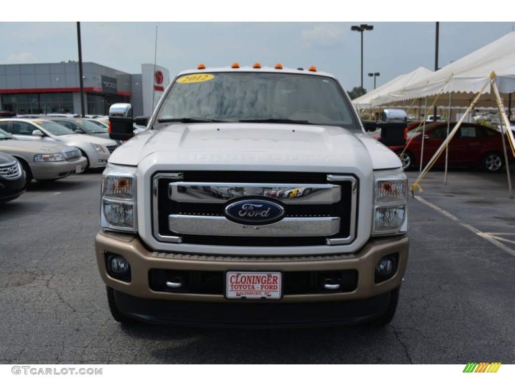 2012 F350 Super Duty King Ranch Crew Cab 4x4 Dually - Oxford White / Chaparral Leather photo #29