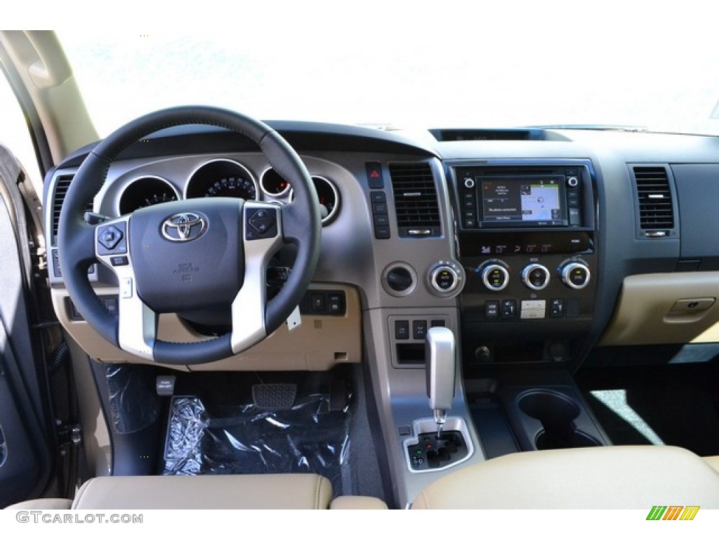 2016 Toyota Sequoia Limited 4x4 Sand Beige Dashboard Photo #106894751