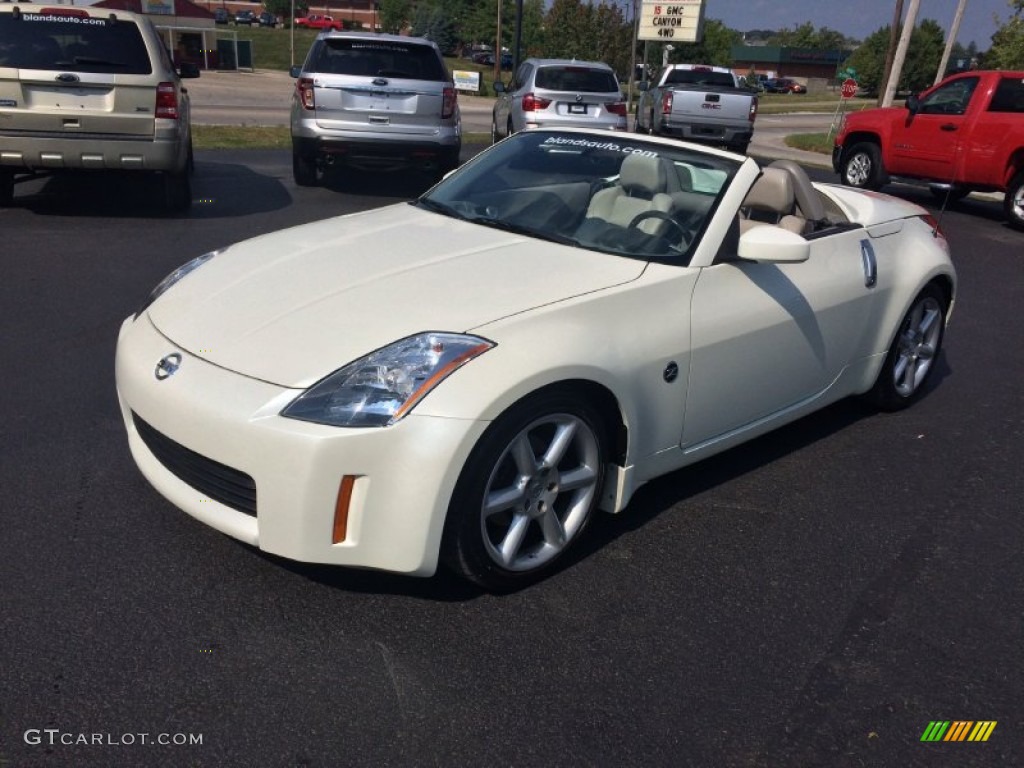 2005 350Z Touring Roadster - Pikes Peak White Pearl / Frost photo #1