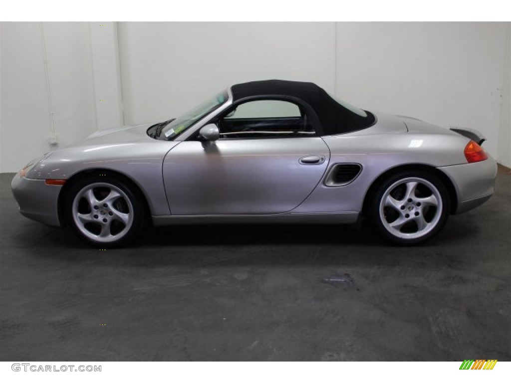 Arctic Silver Metallic 2002 Porsche Boxster Standard Boxster Model Exterior Photo #106899689