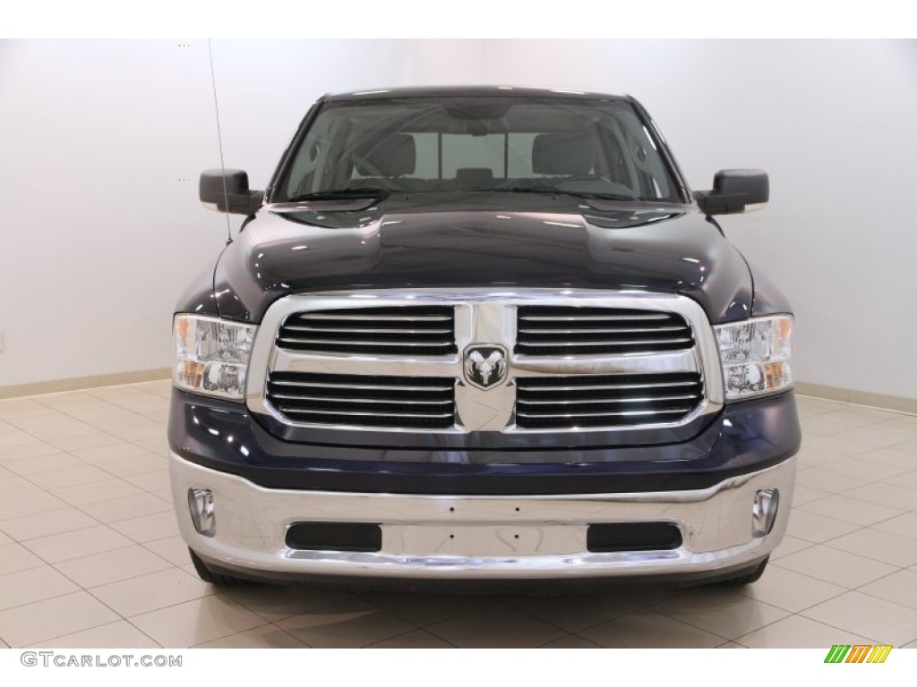 2013 1500 SLT Crew Cab 4x4 - True Blue Pearl / Black/Diesel Gray photo #2