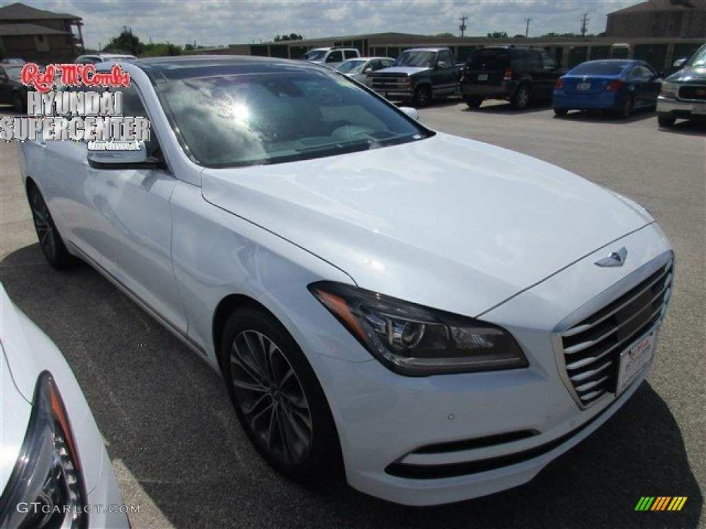 2015 Genesis 3.8 Sedan - Casablanca White / Black photo #1