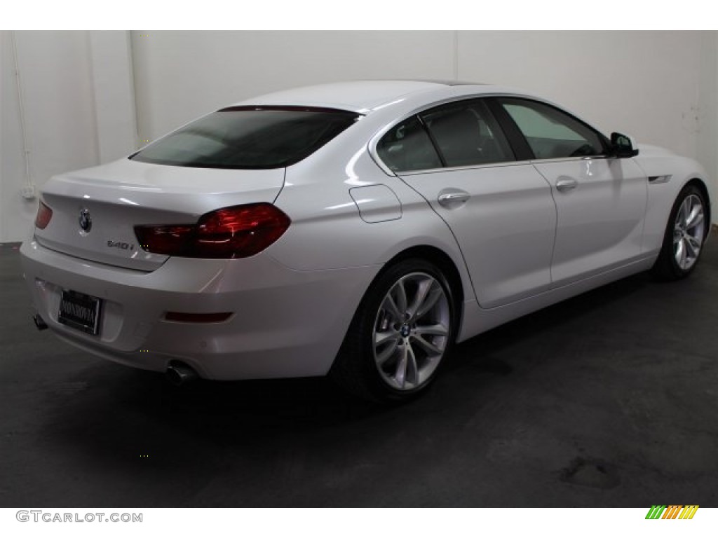 2013 6 Series 640i Gran Coupe - Mineral White Metallic / Black photo #4