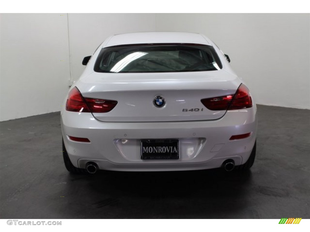 2013 6 Series 640i Gran Coupe - Mineral White Metallic / Black photo #8