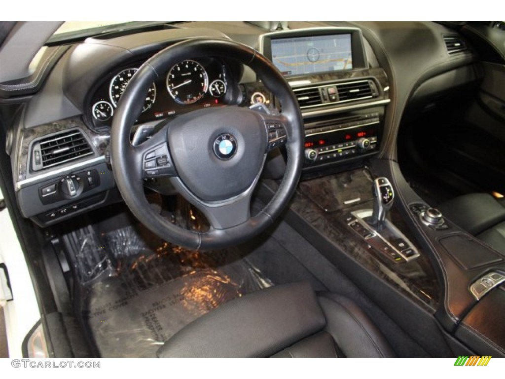2013 6 Series 640i Gran Coupe - Mineral White Metallic / Black photo #9
