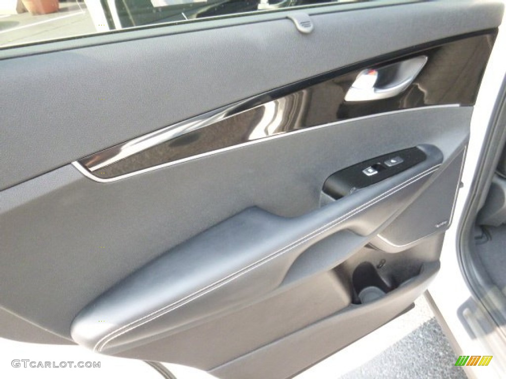 2016 Kia Sorento Limited V6 AWD Limited Black Metallic Nappa Leather Door Panel Photo #106905847