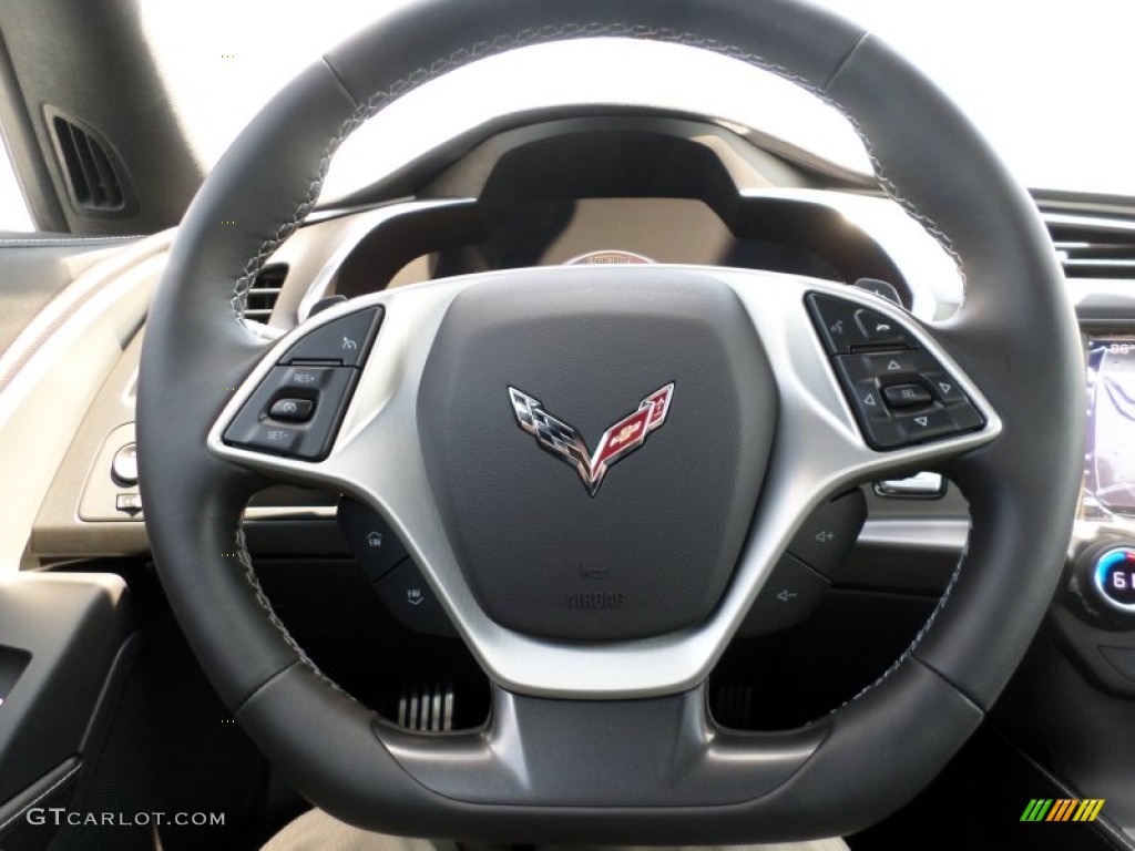 2016 Chevrolet Corvette Stingray Coupe Jet Black Steering Wheel Photo #106906579