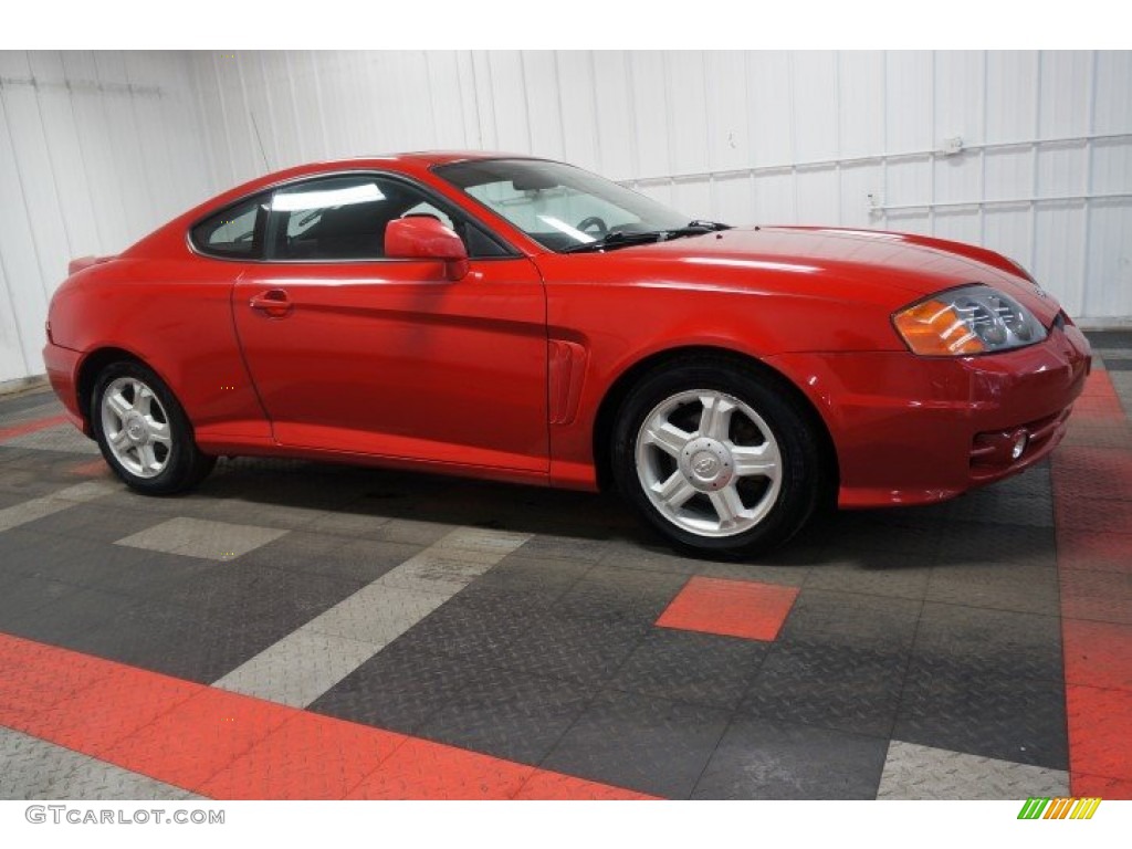 2003 Tiburon  - Rally Red / Black photo #6