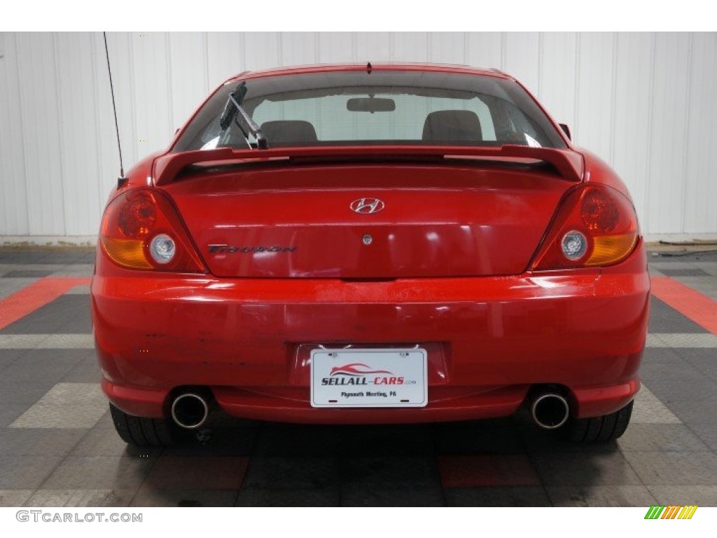 2003 Tiburon  - Rally Red / Black photo #9