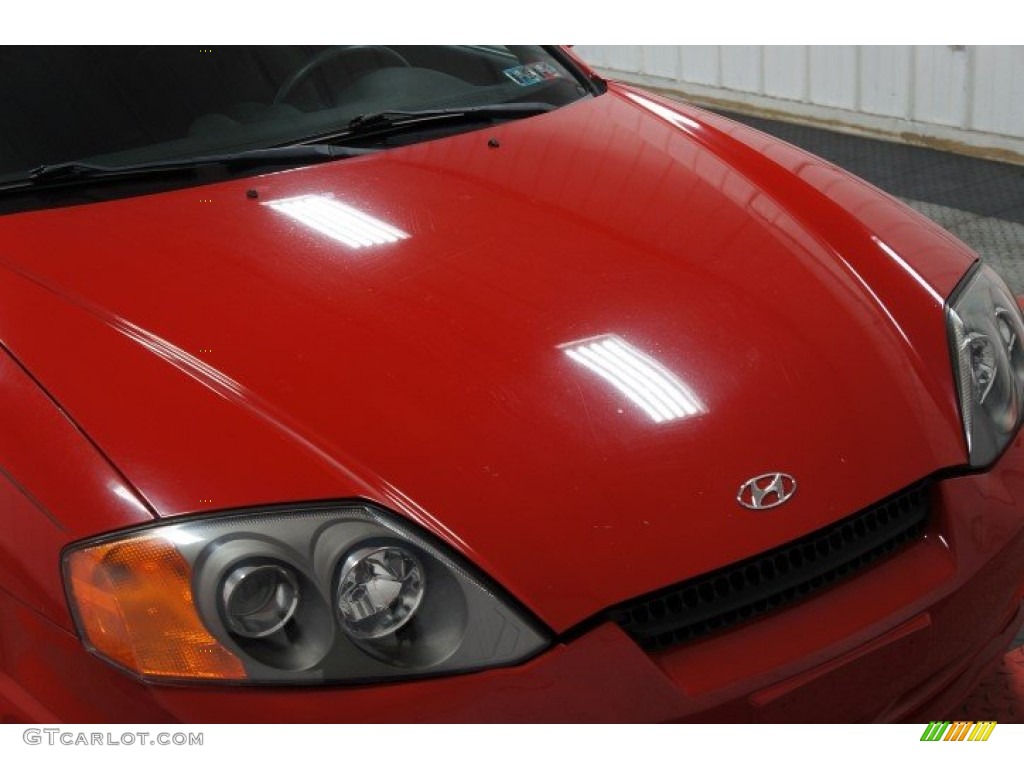 2003 Tiburon  - Rally Red / Black photo #34