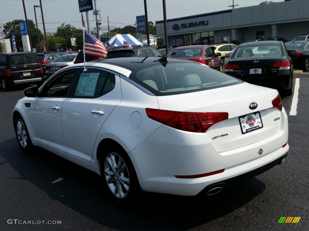 2013 Optima EX - Snow White Pearl / Gray photo #9