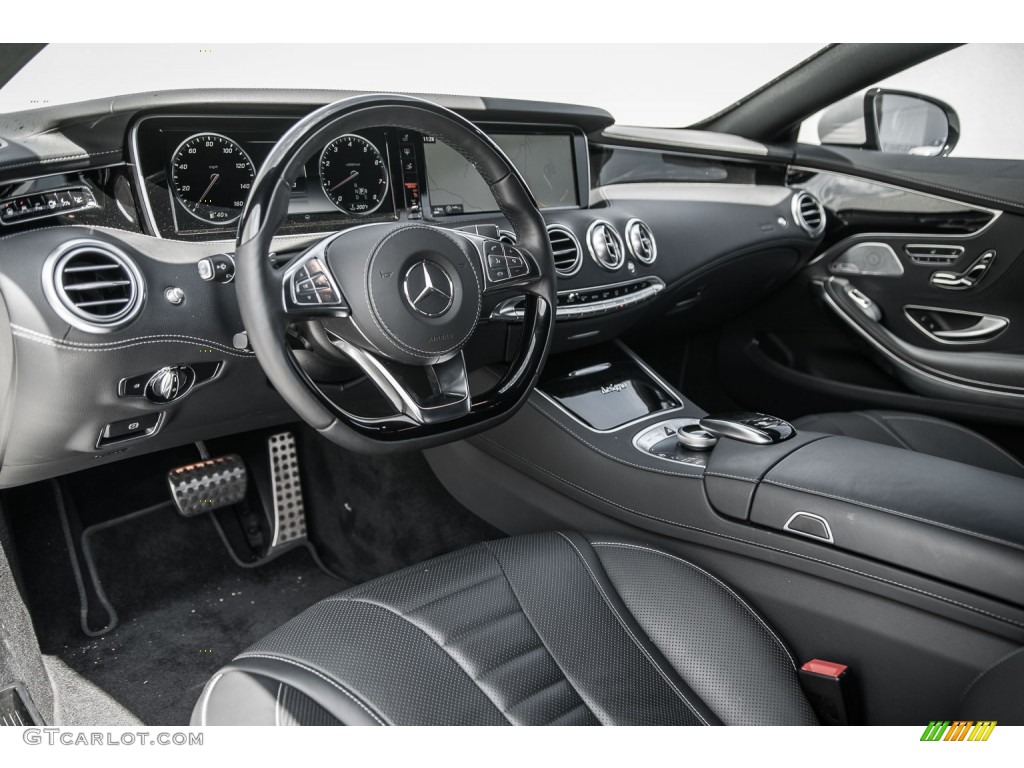 Black Interior 2015 Mercedes-Benz S 550 4Matic Coupe Photo #106909780