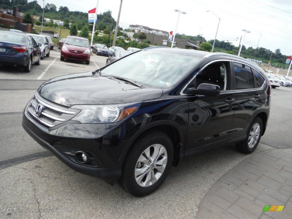 2014 CR-V EX-L AWD - Crystal Black Pearl / Black photo #6