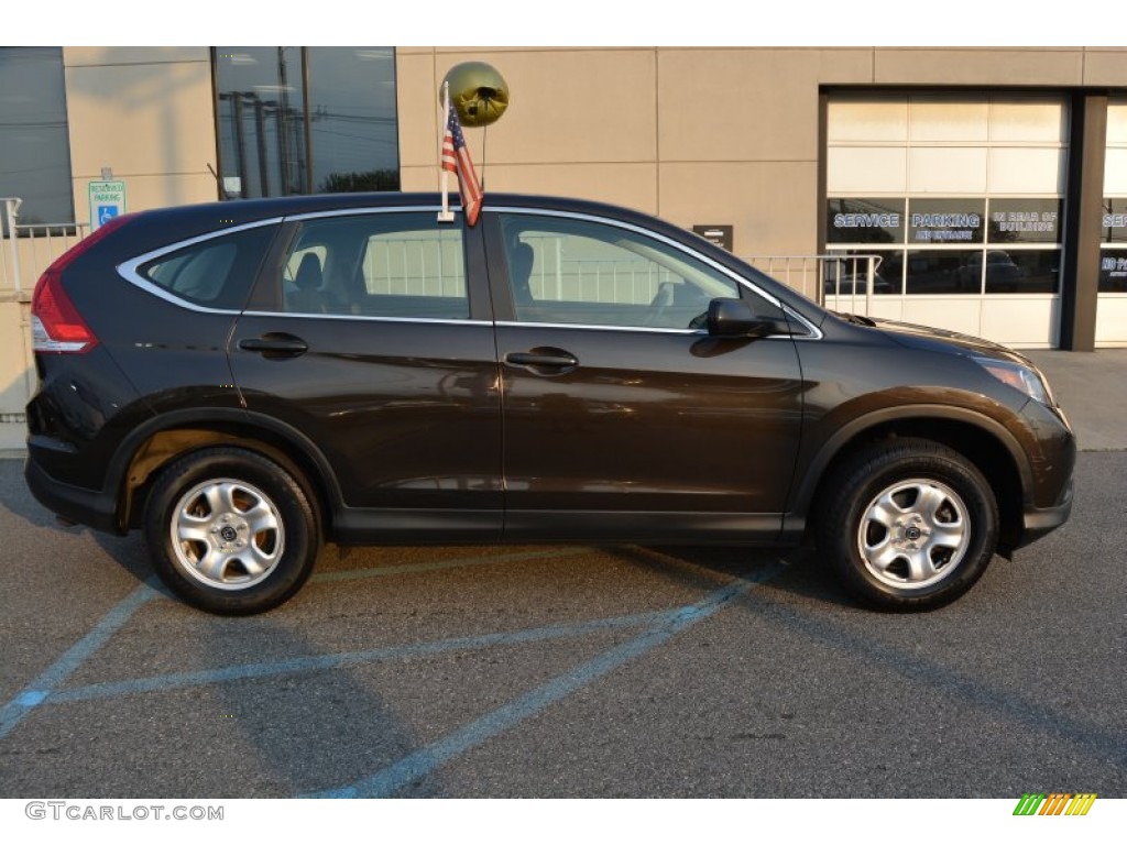 2013 CR-V LX AWD - Kona Coffee Metallic / Black photo #6