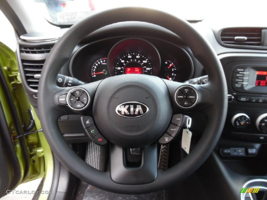 2016 Kia Soul Standard Soul Model Black Steering Wheel Photo #106927716