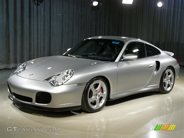 2003 911 Turbo Coupe - Arctic Silver Metallic / Black photo #1