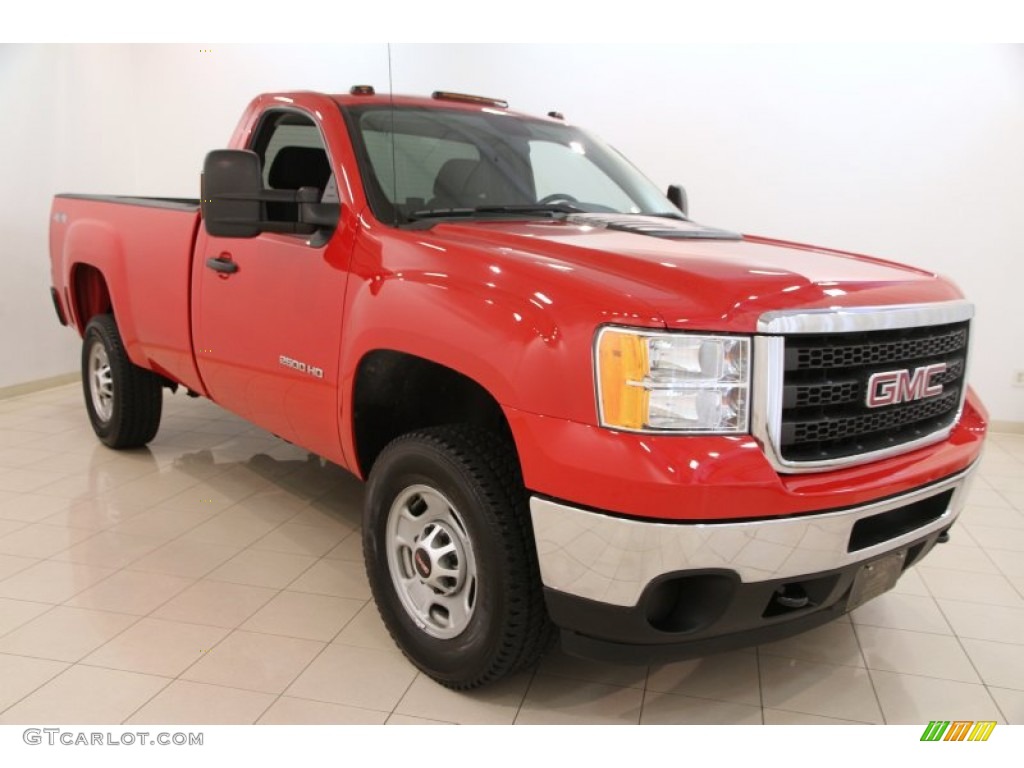 2013 Sierra 2500HD Regular Cab 4x4 - Fire Red / Dark Titanium photo #1