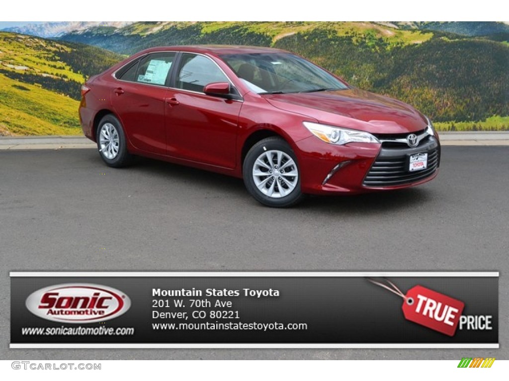 2015 Camry LE - Ruby Flare Pearl / Black photo #1