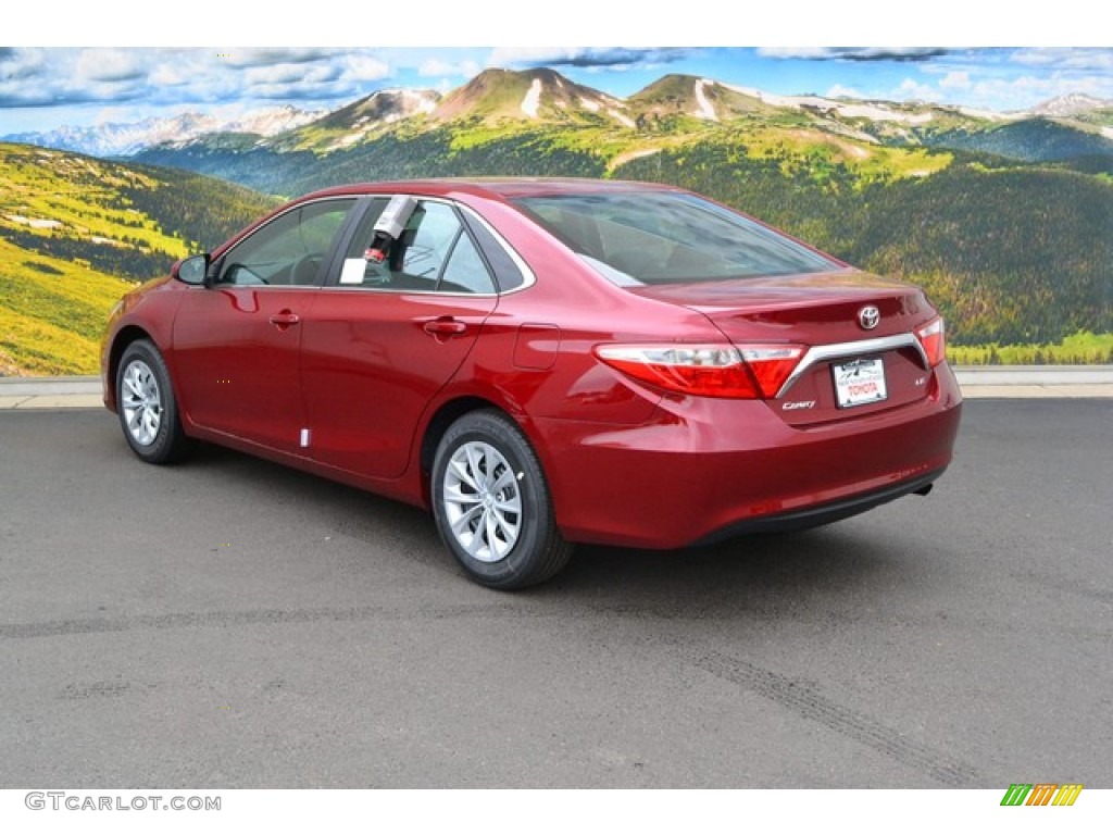 2015 Camry LE - Ruby Flare Pearl / Black photo #3