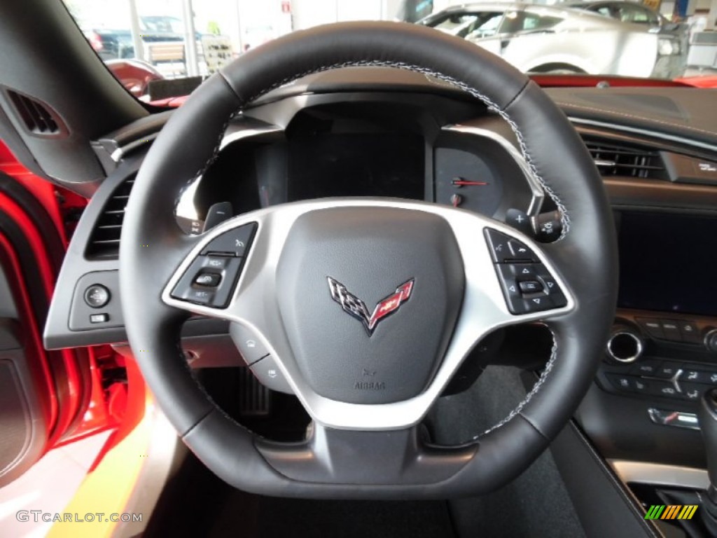 2016 Chevrolet Corvette Stingray Coupe Jet Black Steering Wheel Photo #106929648