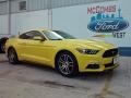 2015 Triple Yellow Tricoat Ford Mustang EcoBoost Premium Coupe  photo #1