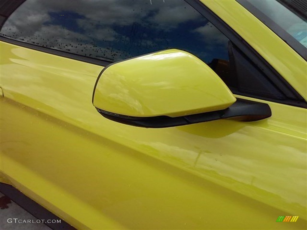 2015 Mustang EcoBoost Premium Coupe - Triple Yellow Tricoat / Ebony photo #8
