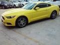 2015 Triple Yellow Tricoat Ford Mustang EcoBoost Premium Coupe  photo #10