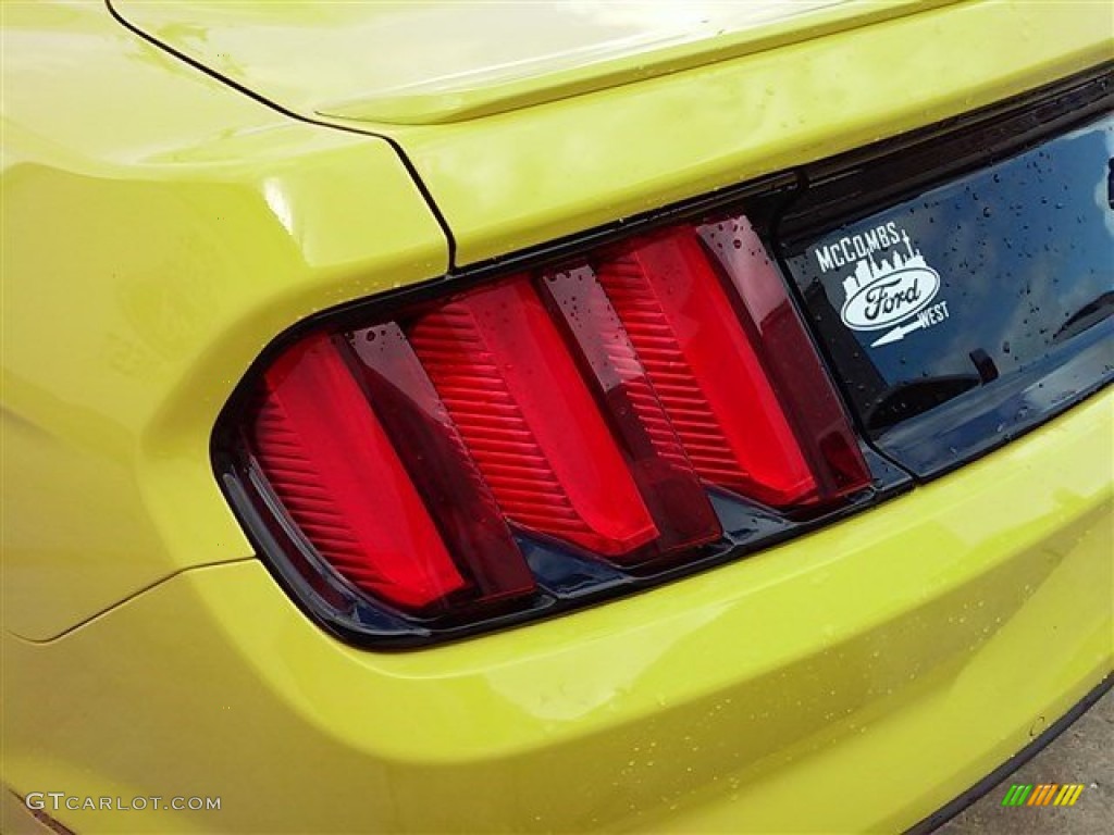 2015 Mustang EcoBoost Premium Coupe - Triple Yellow Tricoat / Ebony photo #14