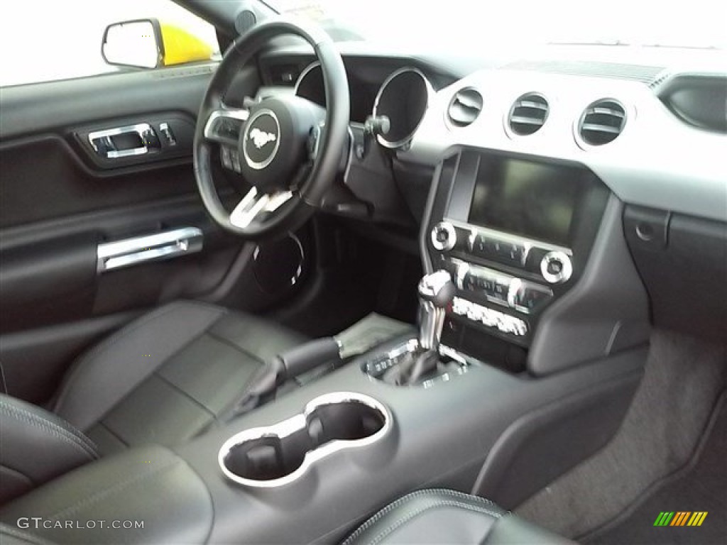 2015 Mustang EcoBoost Premium Coupe - Triple Yellow Tricoat / Ebony photo #21