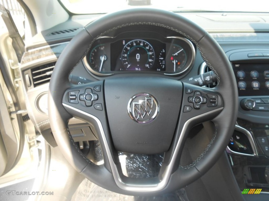 2016 Buick LaCrosse Leather Group Ebony Steering Wheel Photo #106941540