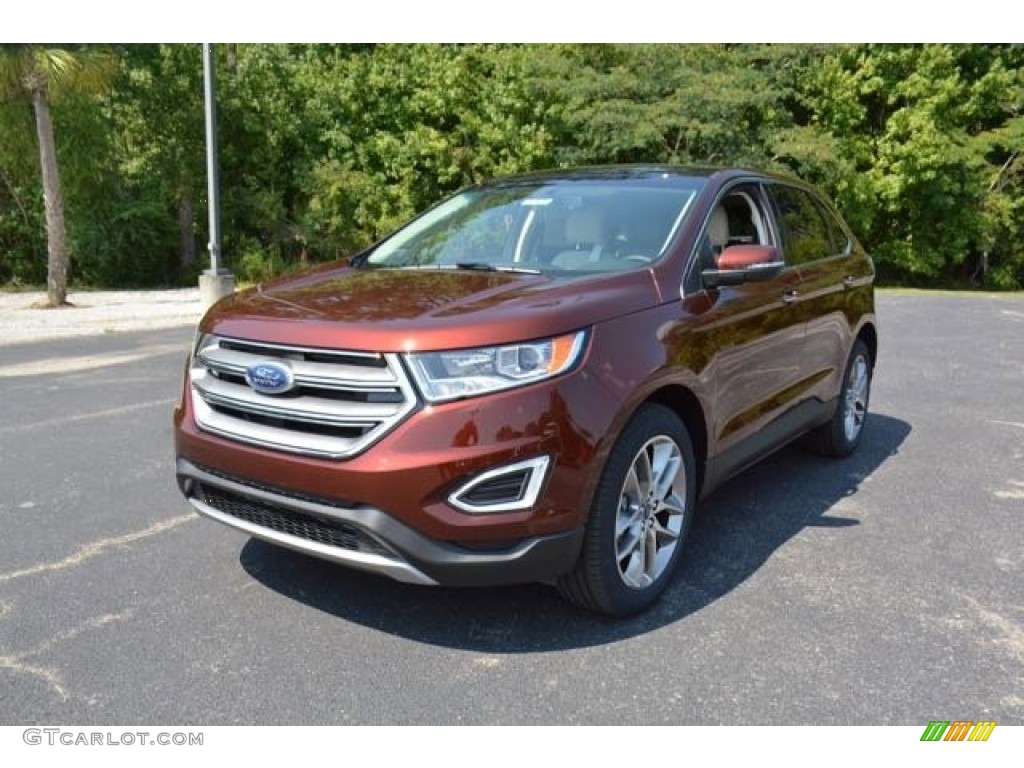 2015 Edge Titanium AWD - Bronze Fire Metallic / Ceramic photo #1