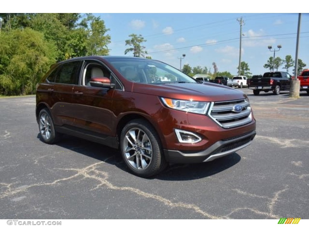 2015 Edge Titanium AWD - Bronze Fire Metallic / Ceramic photo #3