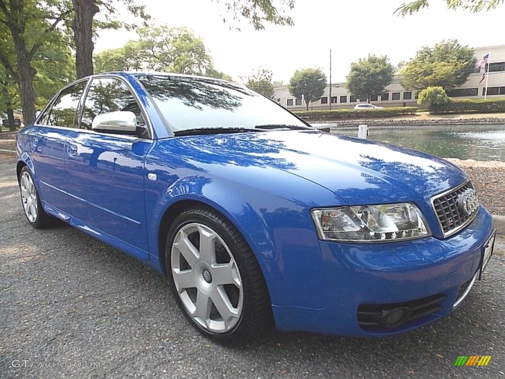 2004 S4 4.2 quattro Sedan - Nogaro Blue / Black/Blue photo #8