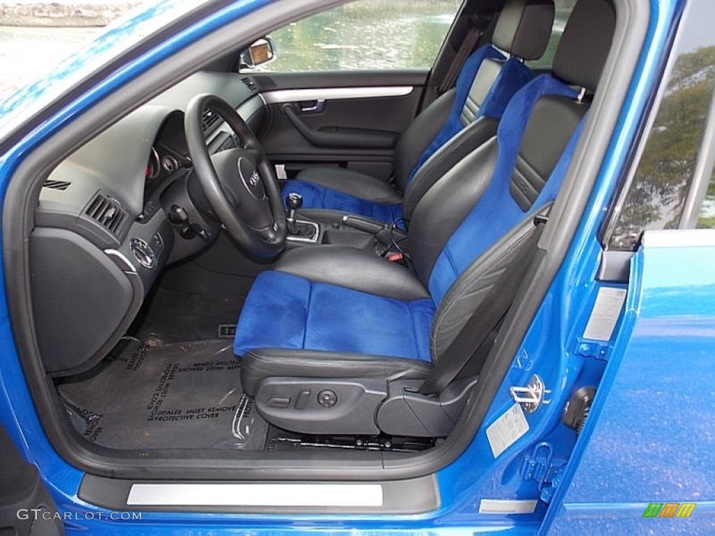 Black/Blue Interior 2004 Audi S4 4.2 quattro Sedan Photo #106951482
