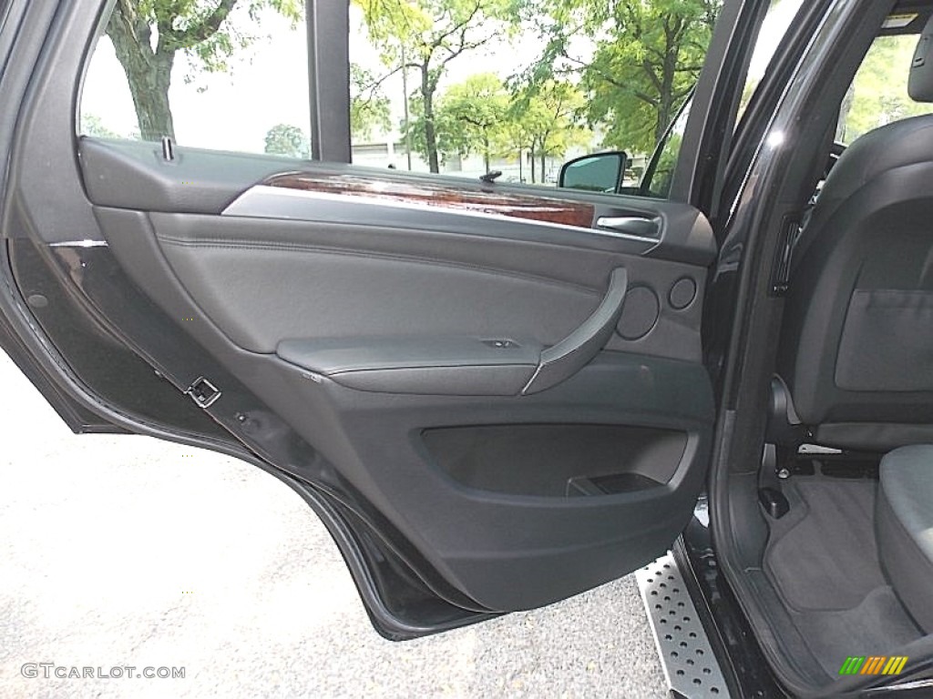 2008 BMW X5 4.8i Black Door Panel Photo #106952025