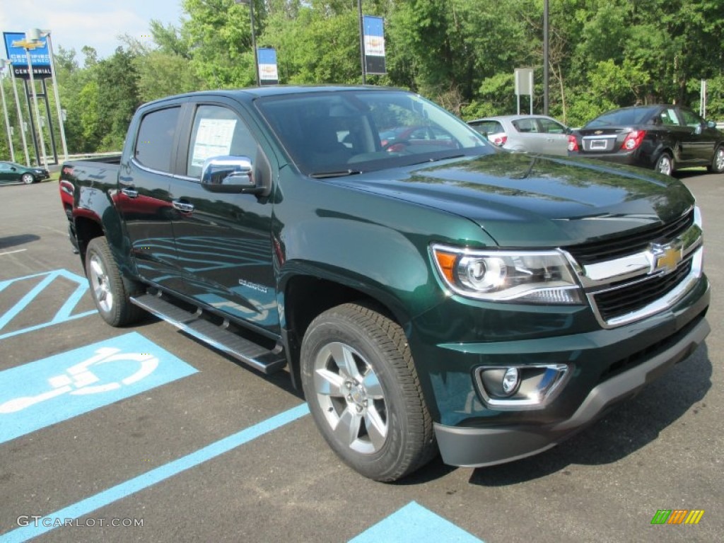Rainforest Green Metallic 2016 Chevrolet Colorado LT Crew Cab 4x4 Exterior Photo #106952436