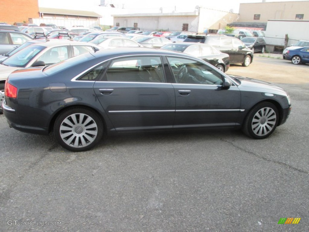 2007 A8 L 4.2 quattro - Night Blue Pearl Effect / Black/Amaretto photo #2