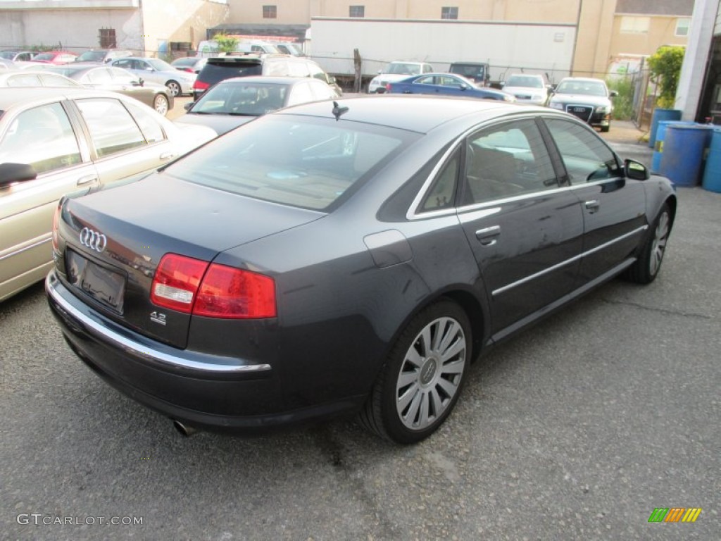 2007 A8 L 4.2 quattro - Night Blue Pearl Effect / Black/Amaretto photo #3