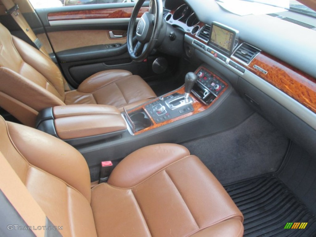 2007 A8 L 4.2 quattro - Night Blue Pearl Effect / Black/Amaretto photo #6
