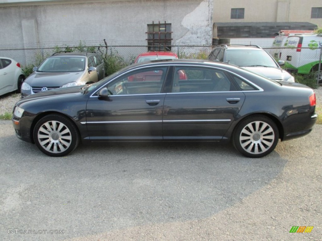 2007 A8 L 4.2 quattro - Night Blue Pearl Effect / Black/Amaretto photo #7