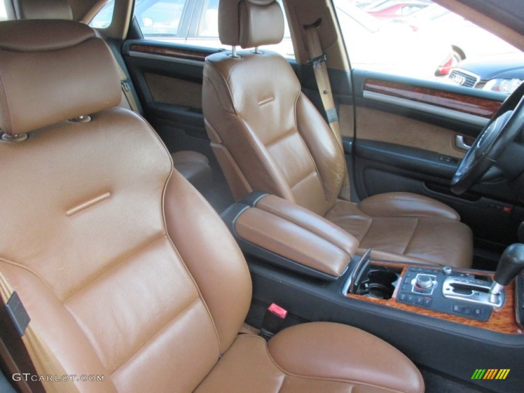 2007 A8 L 4.2 quattro - Night Blue Pearl Effect / Black/Amaretto photo #9